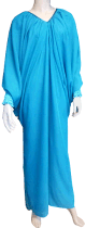 Robe Abaya modele papillon - Taille standard - Bleu lagon