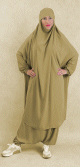 Ensemble Jilbab femme deux (2) pieces cape et sarouel (pantalon) - Couleur Beige
