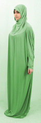 Jilbab ample une piece - Marque Best Ummah (Boutique Jilbeb femme musulmane) - Couleur Vert amande