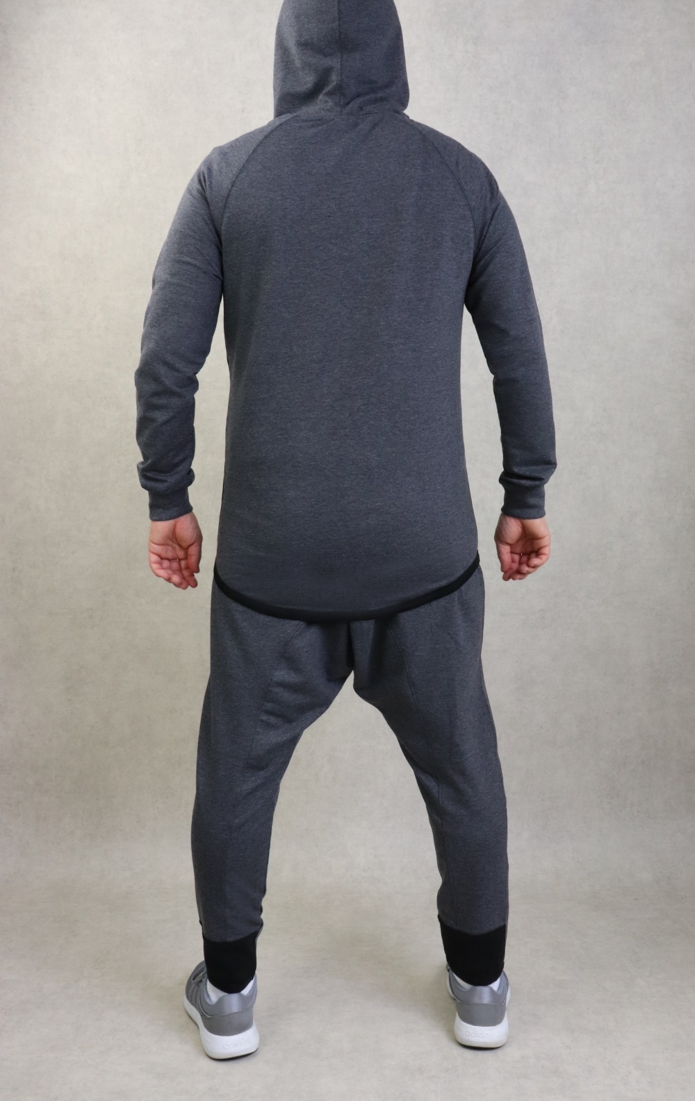 Pantalon de Jogging large léger homme poches zip - Marque Best Ummah -  Couleur Gris foncé chiné Sélectionner la taille M
