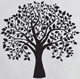 Grand sticker mural décoratif en forme d'arbre