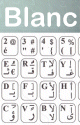 Stickers autocollants transparents pour obtenir un clavier bilingue francais/arabe - Couleur blanc