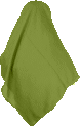 Hijab (foulard carre 1m20) de couleur vert kaki en tissu crepe