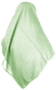 Hijab (foulard carre 1m20) de couleur vert clair en tissu crepe