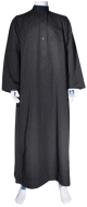 Qamis Al-Haramayn manches longues noir (Robe musulmane homme)